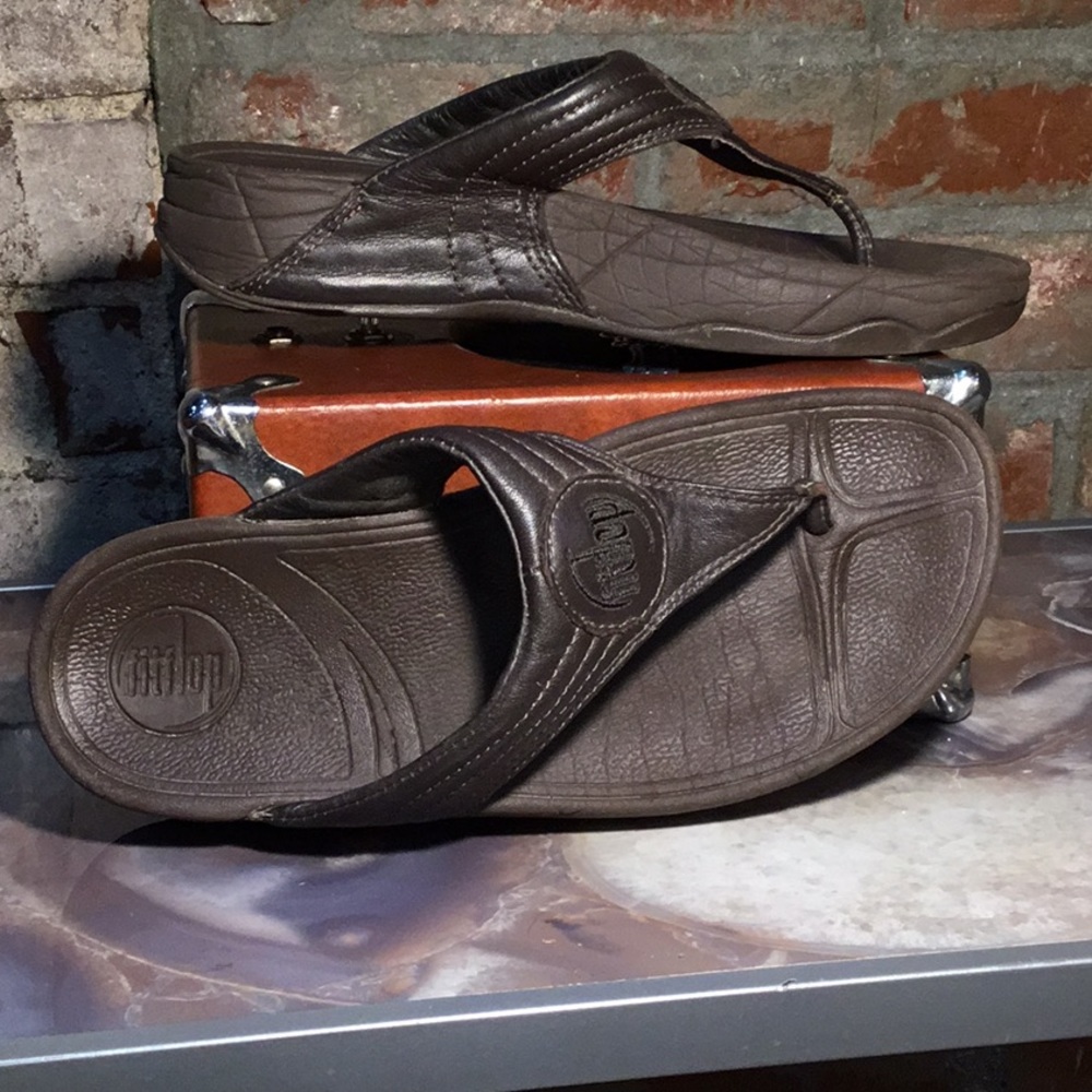 Brown Fitflop sandals.
